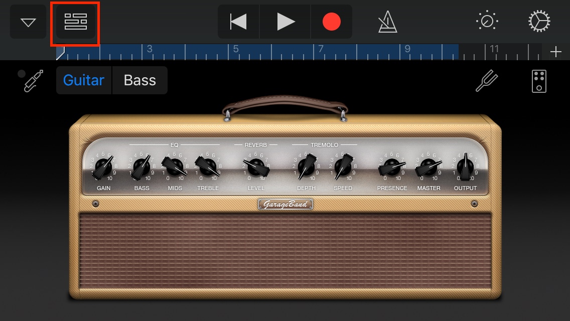 Ios版のgaragebandでギター録音のよく使う便利機能 隣町本舗 Com